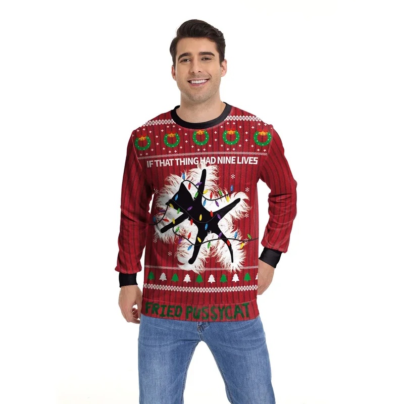 3D Printing Xmas - Men Women Xmas Sweatshirt 3D Christmas