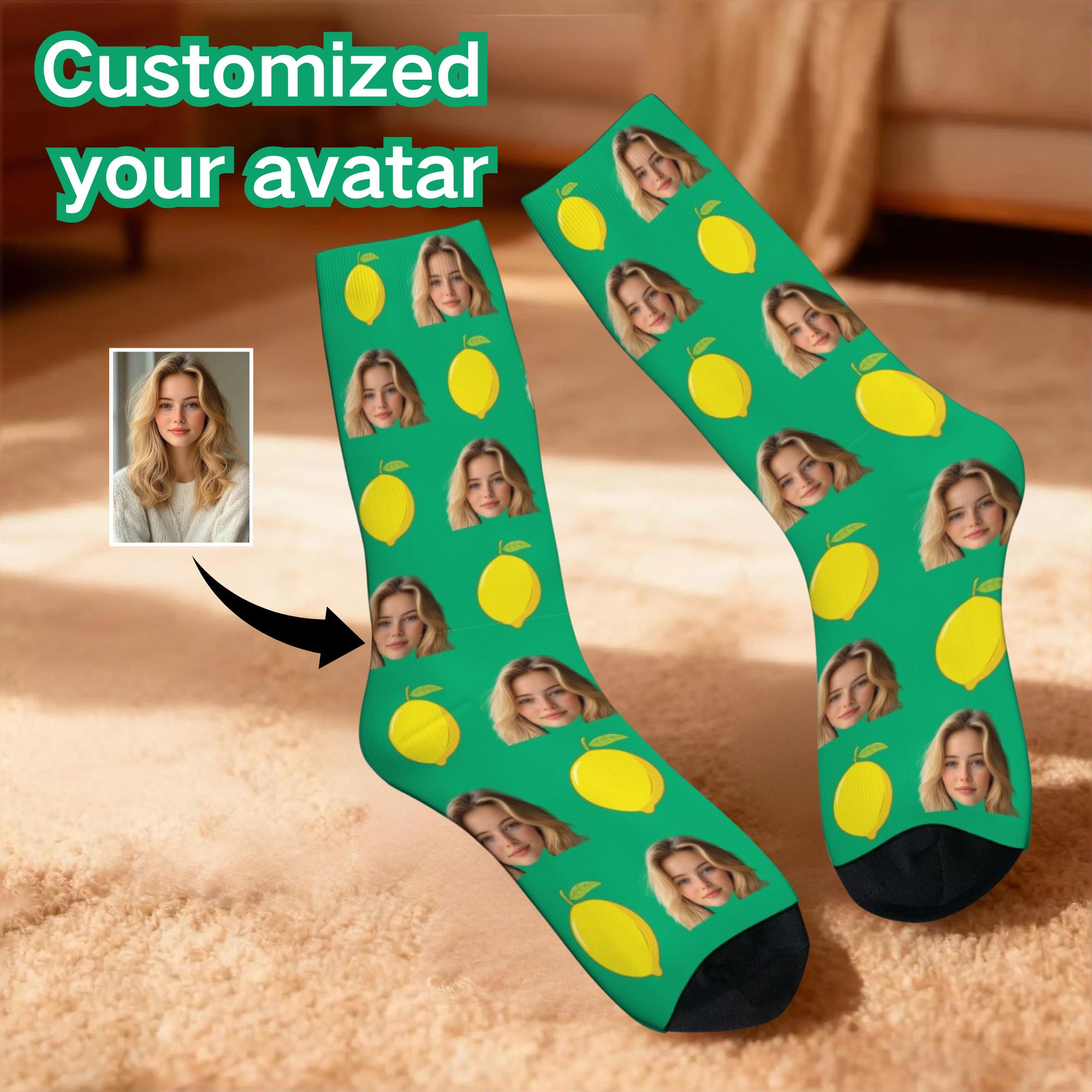 3D Printing Designing - Funny Personalized Face Photo Custom Socks