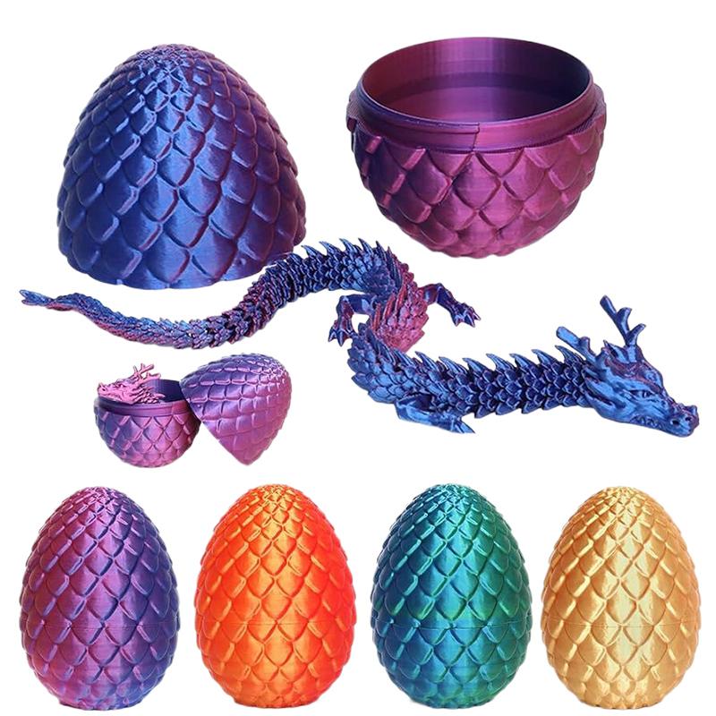 3D Printing Egg - 3D Print Movable Jointed Dragon Figurine