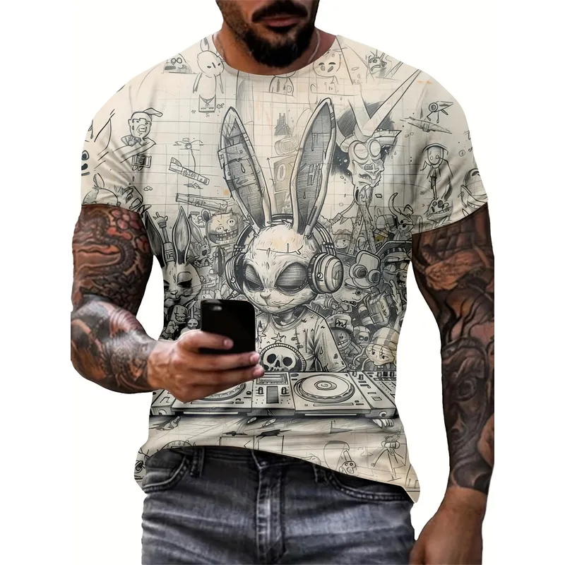 3D Printing Rabbit - Cartoon DJ Rabbit Digital Printing Short
