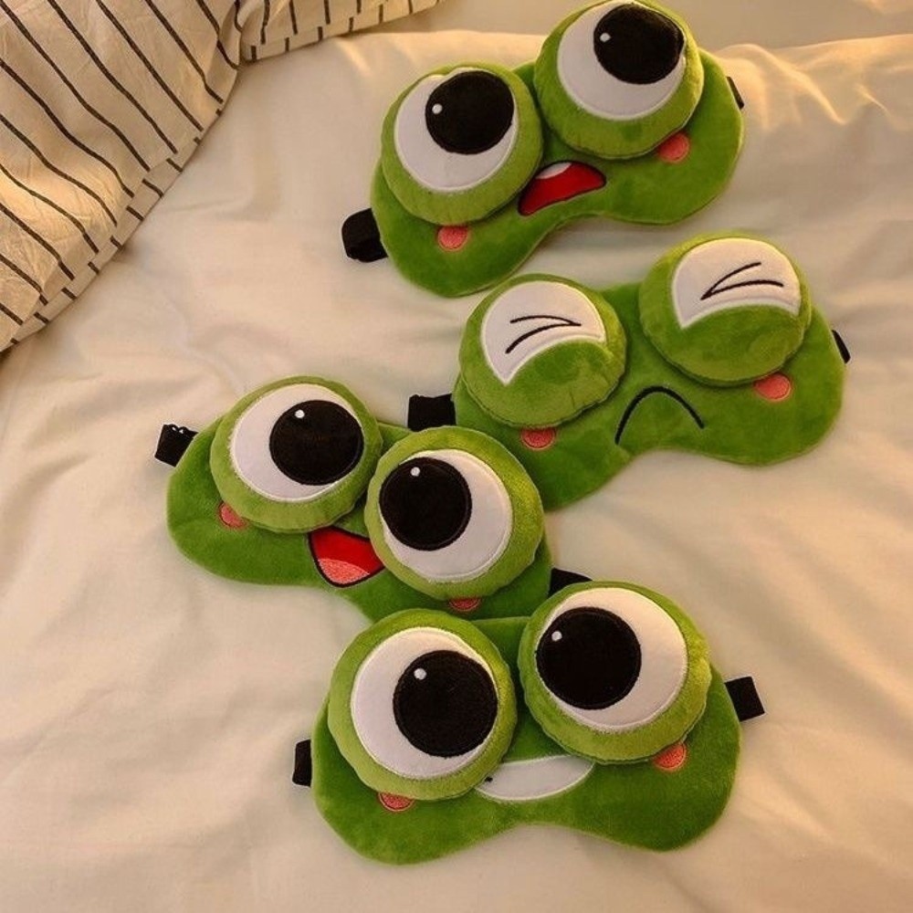 Lovely Cartoon Frog Sleep Eye  - 3D Printing Mask review and price