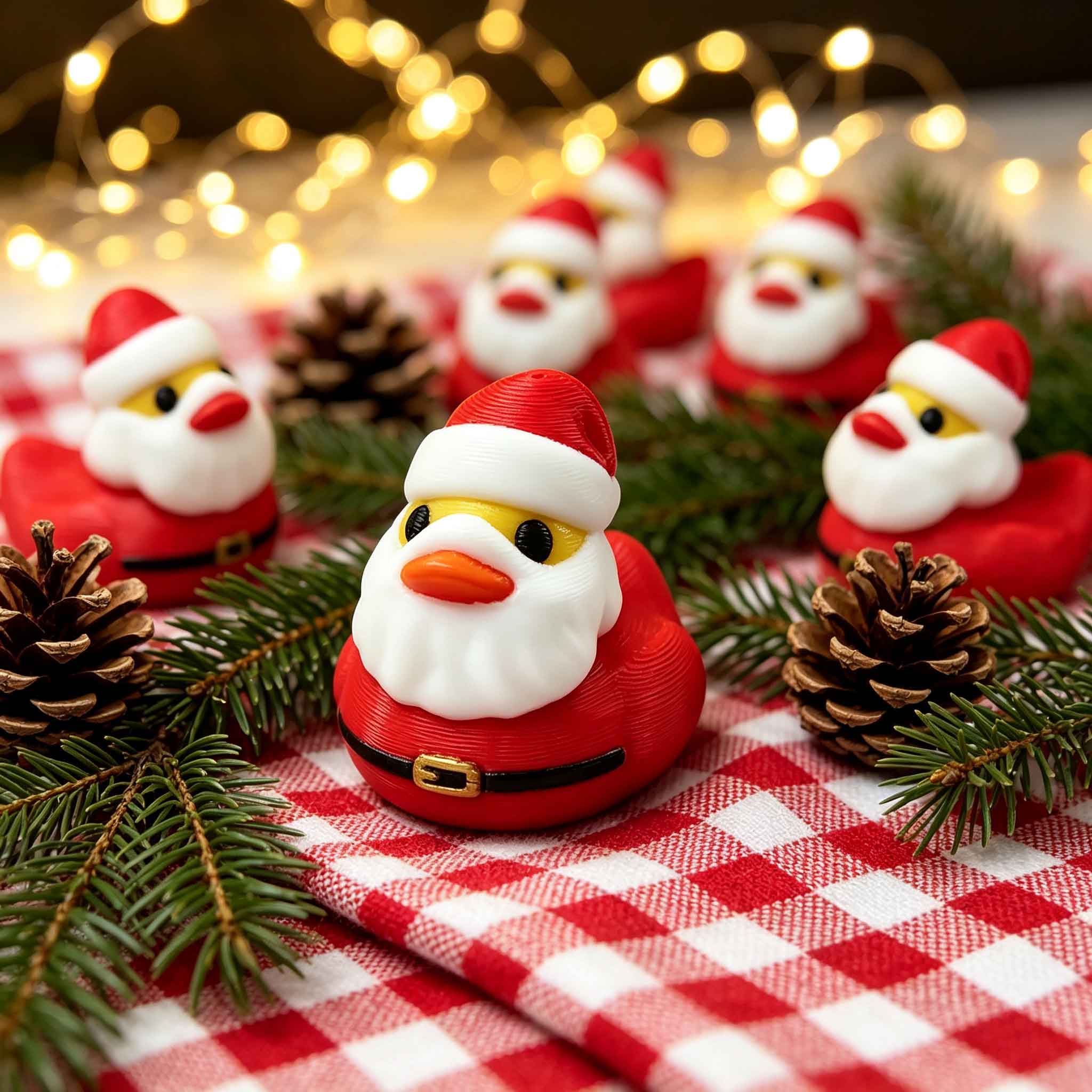 3D Printed Santa Duck Figurine - 3D Printing Xmas review and price
