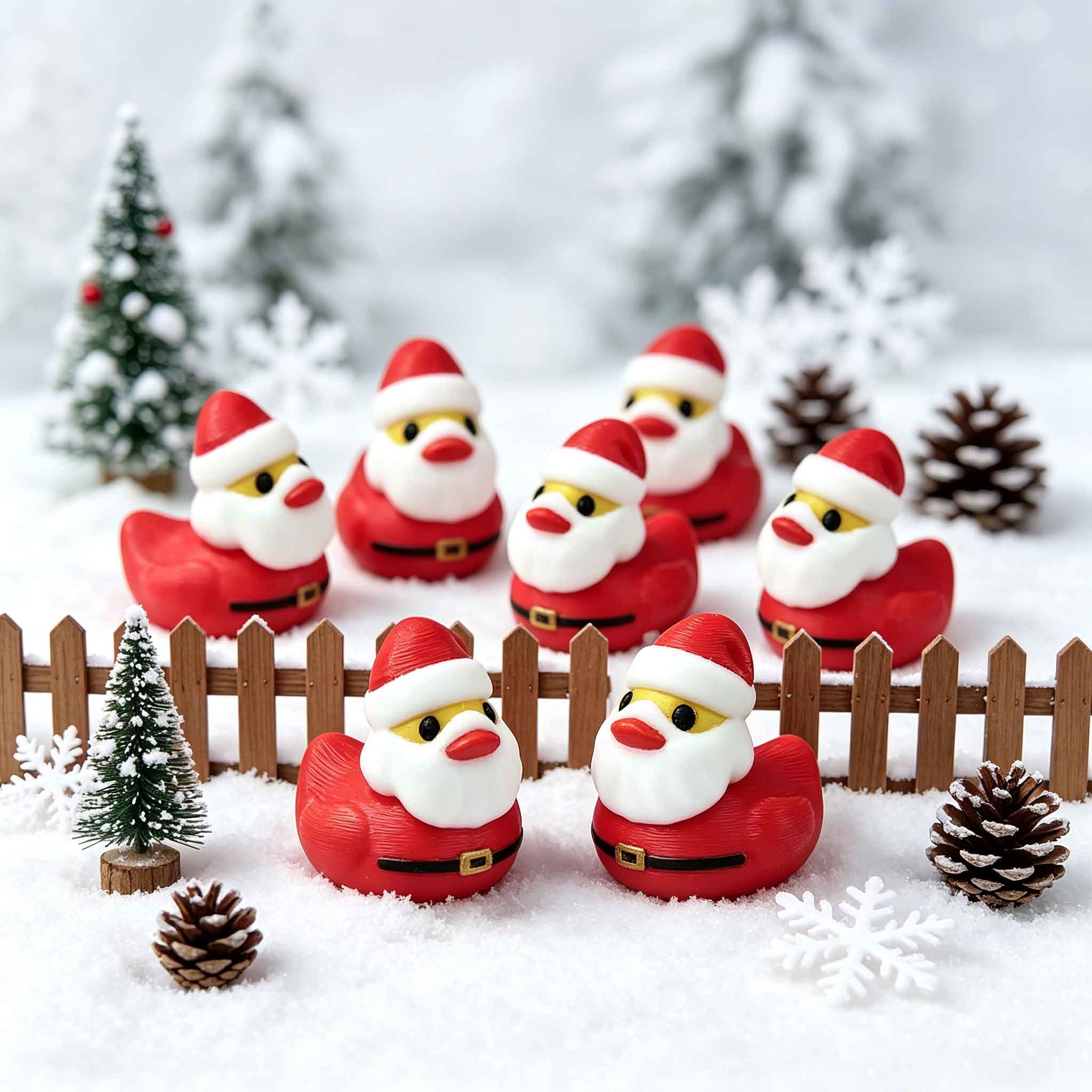 3D Printed Santa Duck Figurine - 3D Printing Xmas review and price