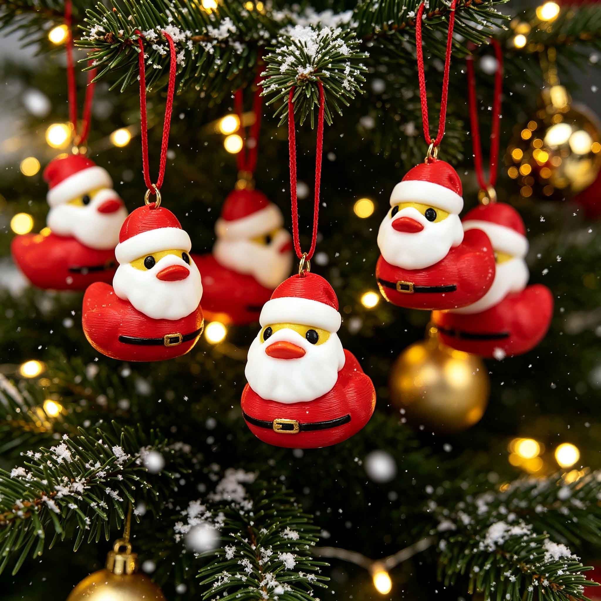 3D Printed Santa Duck Figurine - 3D Printing Xmas review and price