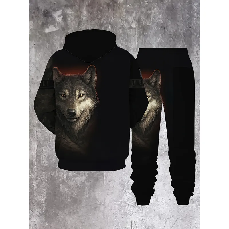 Men's Fashion Sweater Set Wolf - 3D Printing Designing review and price