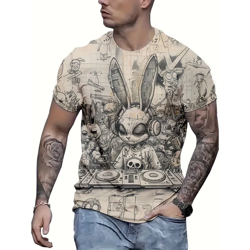 Cartoon DJ Rabbit Digital Prin - 3D Printing Rabbit review and price