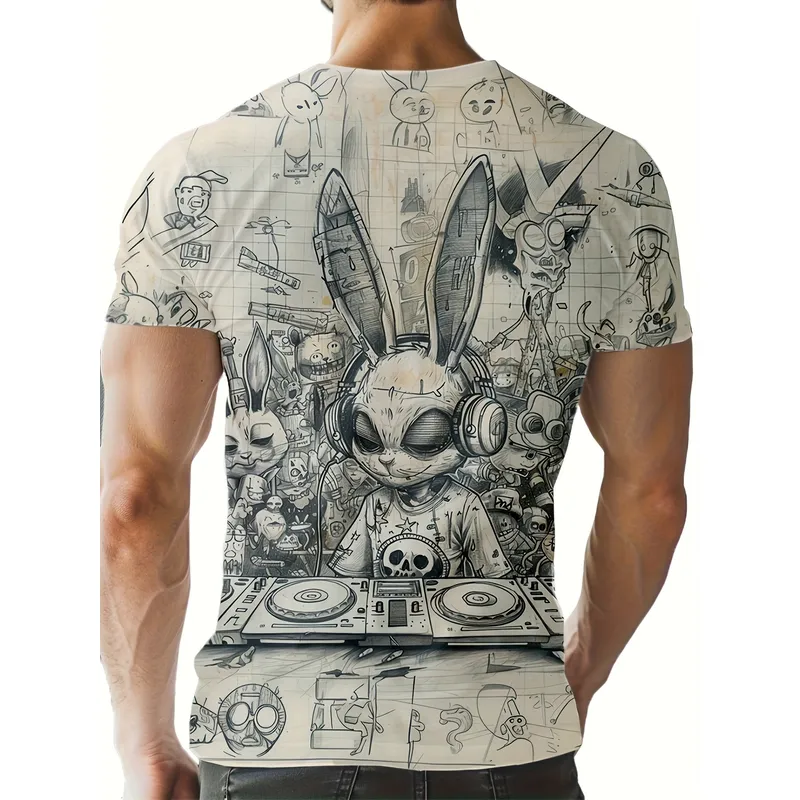 Cartoon DJ Rabbit Digital Prin - 3D Printing Rabbit review and price