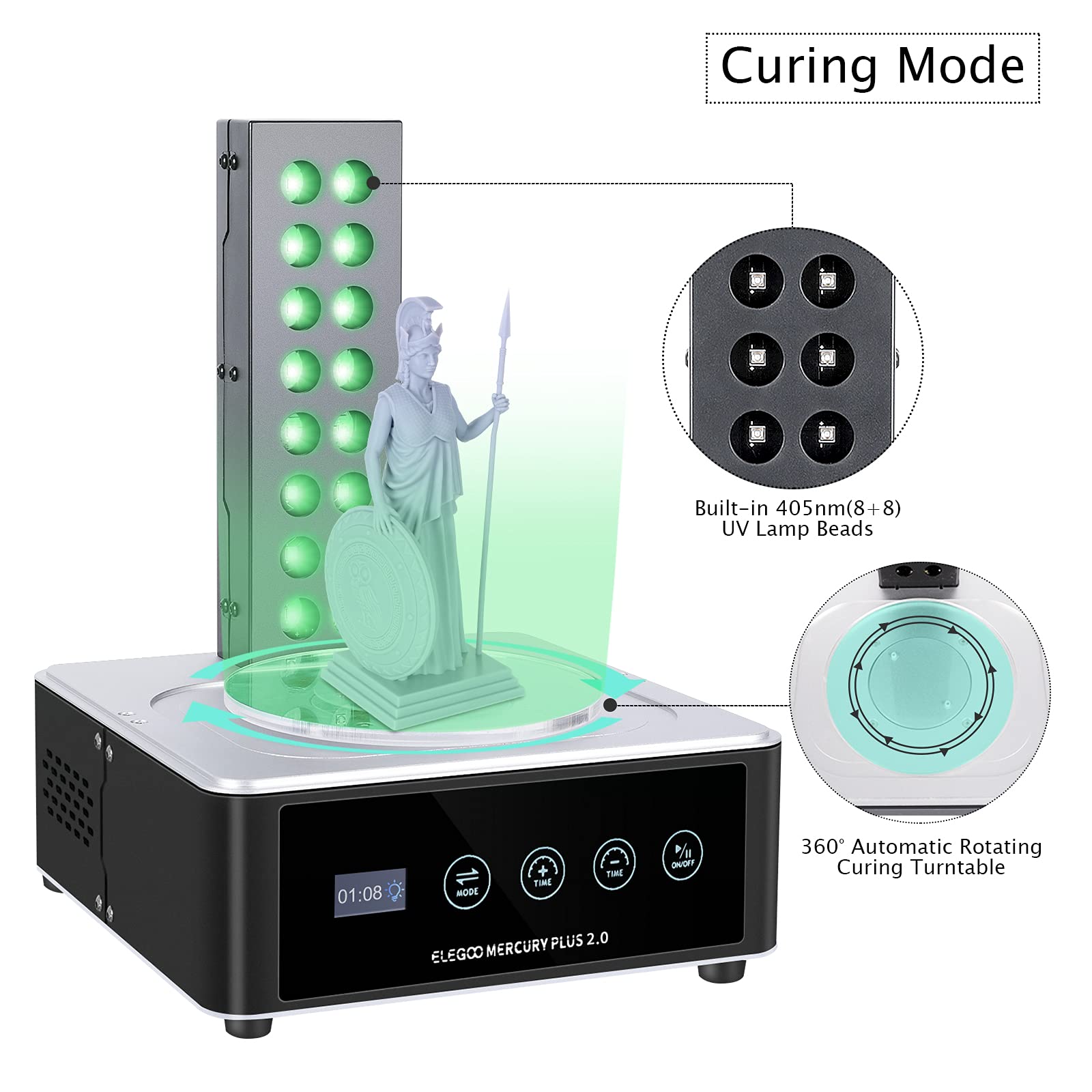 ELEGOO   Plus 2.0 Wash and Cur - Resin Curing Station review and price