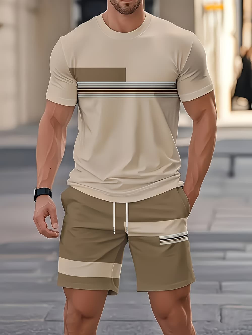Men's Summer Sets Funny 3D Str - 3D Printing Custom review and price